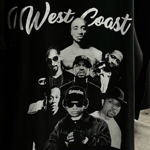 Black West Coast Graphic Tank Top